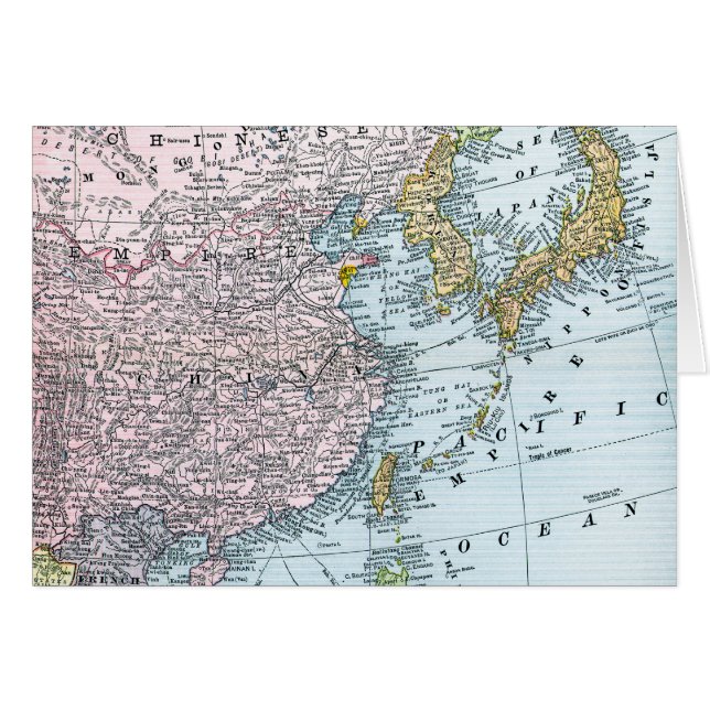 KAART: OOST-AZIË, 1907 (Voorkant Horizontaal)