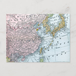 KAART: OOST-AZIË, 1907 BRIEFKAART