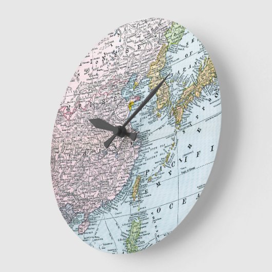 KAART: OOST-AZIË, 1907 GROTE KLOK (Hoek)