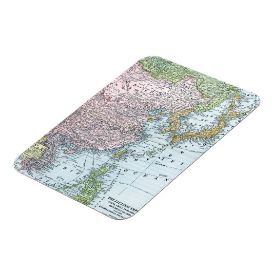 KAART: OOST-AZIË, 1907 MAGNEET (Linkerzijde)