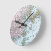 KAART: OOST-AZIË, 1907 RONDE KLOK (Hoek)