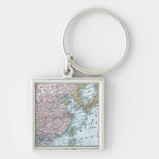 KAART: OOST-AZIË, 1907 SLEUTELHANGER (Voorkant)