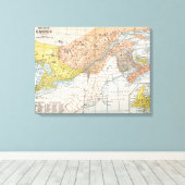 KAART: OOST-CANADA CANVAS AFDRUK (Insitu (Houten vloer))