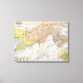 KAART: OOST-CANADA CANVAS AFDRUK (Voorkant)