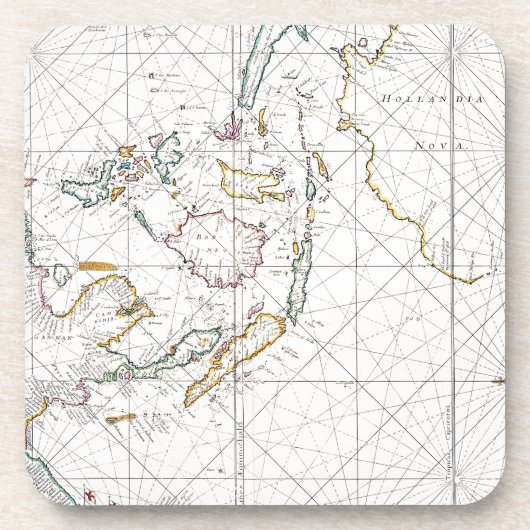 KAART: OOSTEN, 1670 BIER ONDERZETTER (Voorkant)