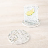 KAART: OOSTEN, 1670 ZANDSTEEN ONDERZETTER (Zijkant)