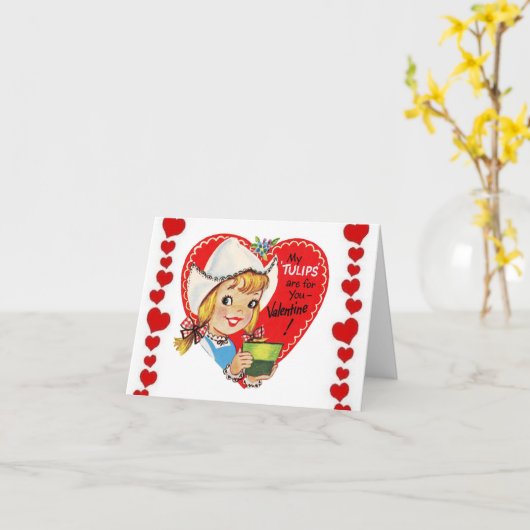 Kaart op dag van de valentijn (Gele Bloem)