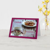 Kaart op dag van grootouders met thee en kruimels (Gele Bloem)