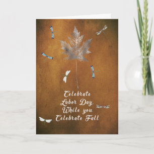 Kaart op de Dag van de Arbeid op Grunge Gold met S