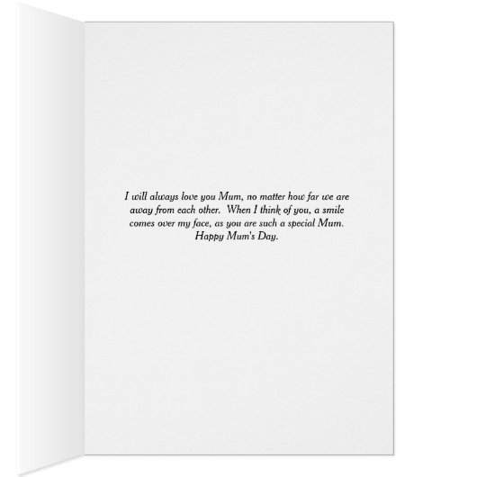 Kaart op de dag van de moeder met parelhemel en cr (Binnen (Rechts))