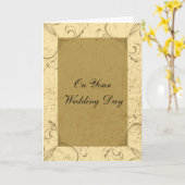 Kaart op de dag van het huwelijk in nood en legant (Gele Bloem)