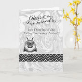 Kaart op de geboorte voor 80 jaar oude man of Vrou (Gele Bloem)