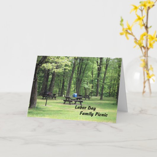 Kaart op de werkdag picknick (Gele Bloem)