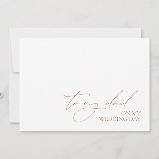 kaart "Op mijn huwelijksdag naar mijn vader" (Voorkant)