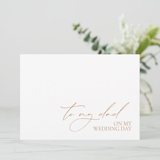 kaart "Op mijn huwelijksdag naar mijn vader" (Staand voorkant)
