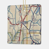  kaart Opp Alabama Keramisch Ornament (Links)