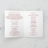 Kaart Oranje Damask Wedding Program (Binnen)