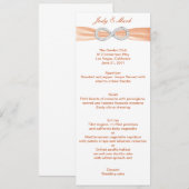 Kaart Oranje Diamond Infinity Wedding Menu (Voorkant / Achterkant)