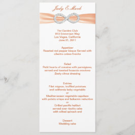 Kaart Oranje Diamond Infinity Wedding Menu