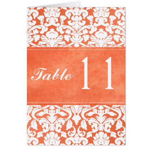 Kaart Oranje en witte Damastafel (Voorkant)