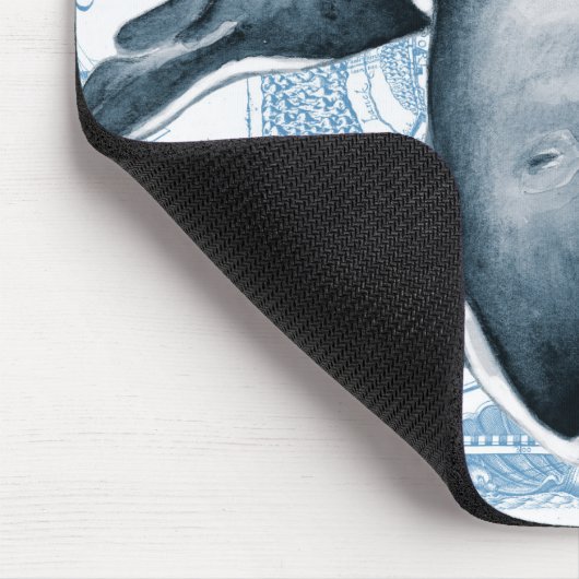  kaart Orca Blue Compass Muismat (Hoek)