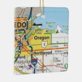  kaart Oregon Ohio Keramisch Ornament (Rechts)