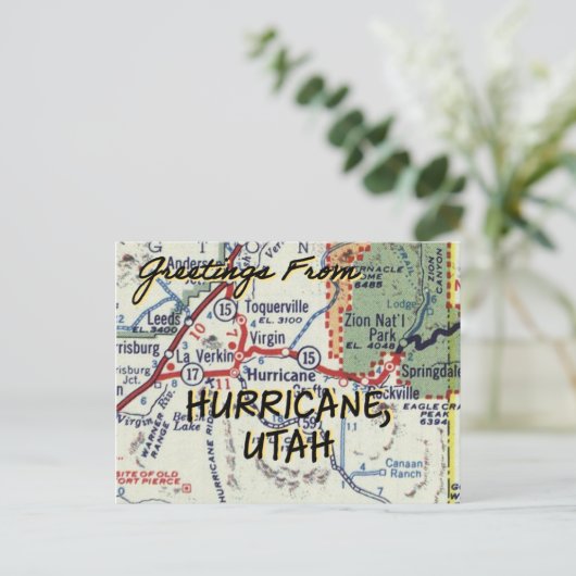  kaart orkaan Utah (Staand voorkant)