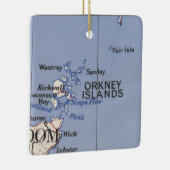 kaart Orkney Islands Keramisch Ornament (Rechts)