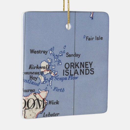  kaart Orkney Islands Keramisch Ornament (Rechts)