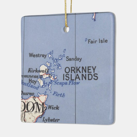  kaart Orkney Islands Keramisch Ornament (Links)
