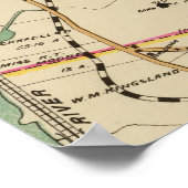 Kaart, Ossining, Westchester, 1908 Poster (Hoek)