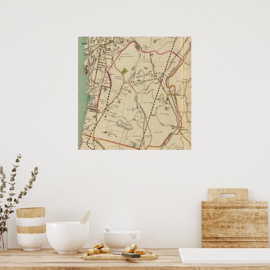 Kaart, Ossining, Westchester, 1908 Poster (Keuken)