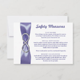 Kaart Paarse blauwe zilver Infinity Safety Measure