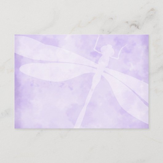 Kaart Paarse dragonfly RSVP-behuizing (Achterkant)