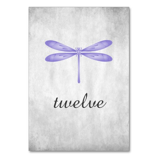 Kaart Paarse dragonfly-tabelnummer (Achterkant)