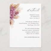 Kaart Paarse Floral Boho - Details Enclosure (Voorkant)