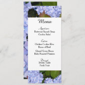 Kaart Paarse hydrangeas Wedding Menu (Voorkant / Achterkant)
