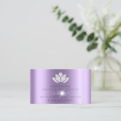 Kaart Paarse lavender Sparkly Lotus9 (Staand voorkant)
