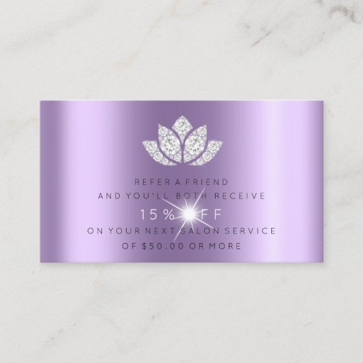 Kaart Paarse lavender Sparkly Lotus9 (Voorkant)