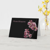 Kaart, "Paarse pruimenbloesems" Kaart (Gele Bloem)