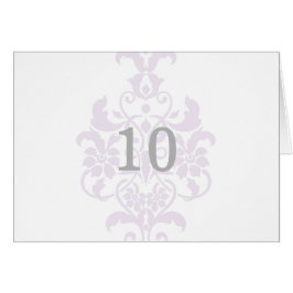 Kaart Paarse subtle Damask Table Number