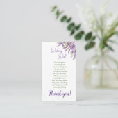 Kaart Paarse vrijgezellenfeest Wishing well Enclos (Staand voorkant)