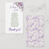 Kaart Paarse vrijgezellenfeest Wishing well Enclos (Voorkant / Achterkant)