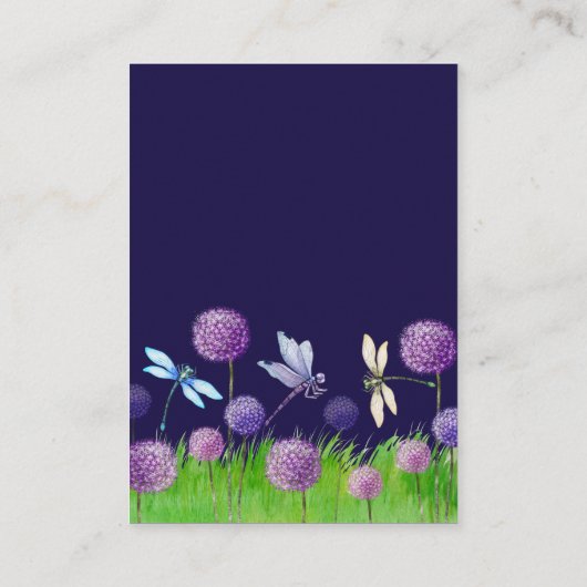 Kaart Paarse zomerbruiloft (Achterkant)