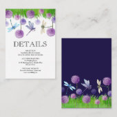 Kaart Paarse zomerbruiloft (Voorkant / Achterkant)