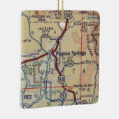  kaart Pagosa Springs Keramisch Ornament (Rechts)