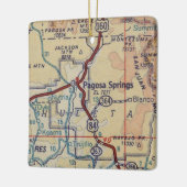  kaart Pagosa Springs Keramisch Ornament (Links)