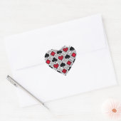 KAART PAKKEN SPELEN HART STICKER (Envelop)