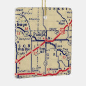  kaart Pampa TX Keramisch Ornament (Rechts)