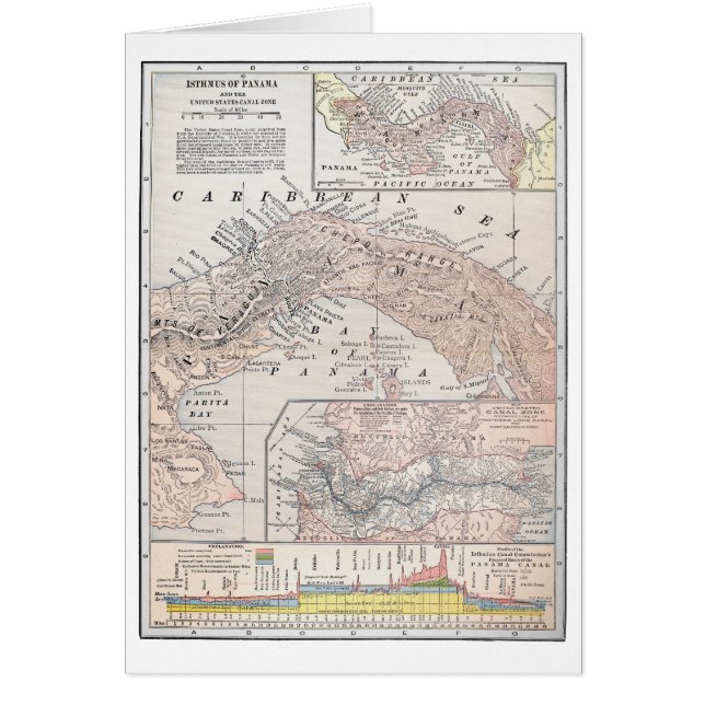 KAART: PANAMA, 1907 (Voorkant)